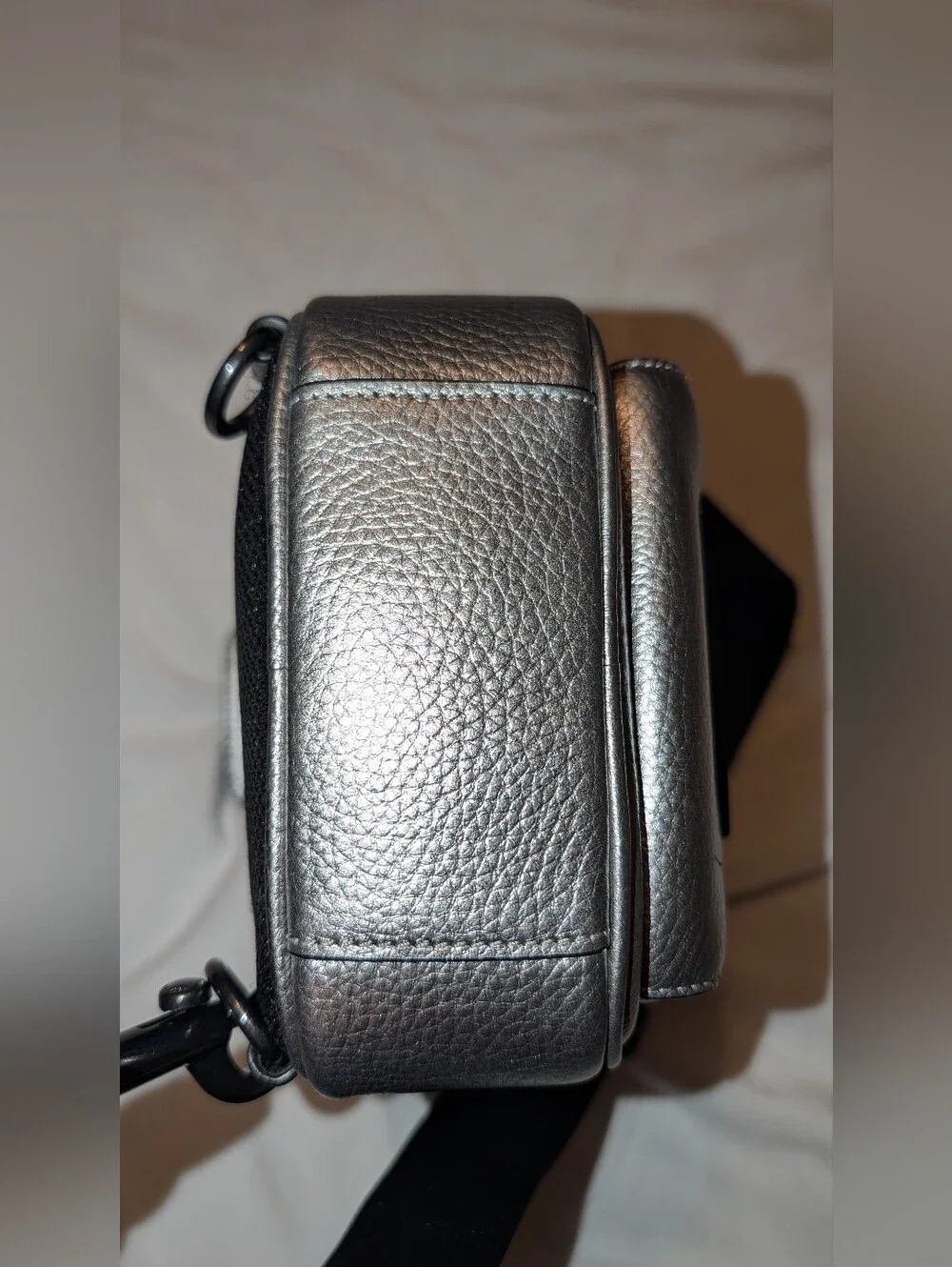 Coach Track Pack 14 Crossbody Sling Bag Metallic Ash Silver CP141 VGUC